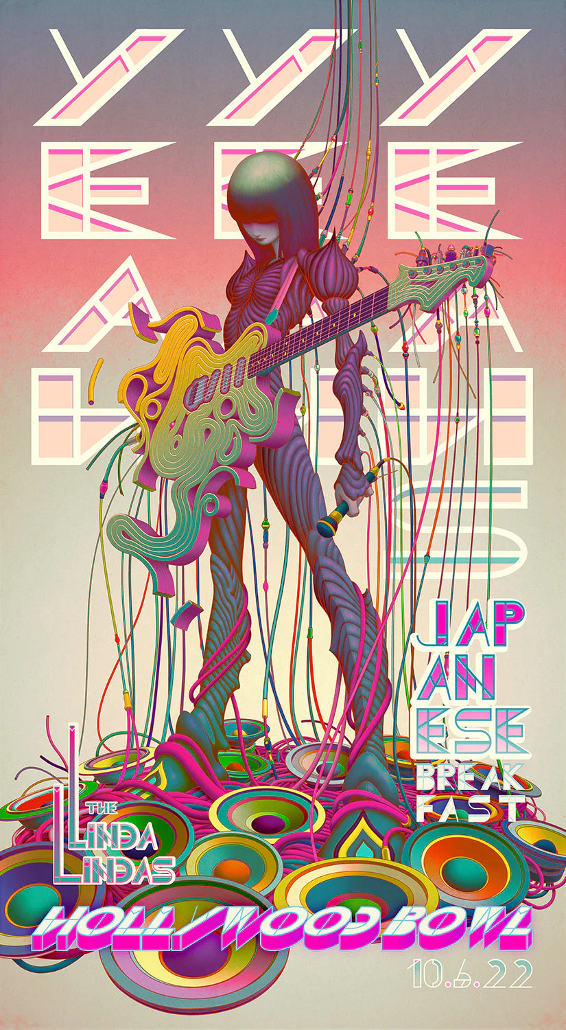 Yeah Yeah Yeahs Hollywood Bowl Poster - Signed